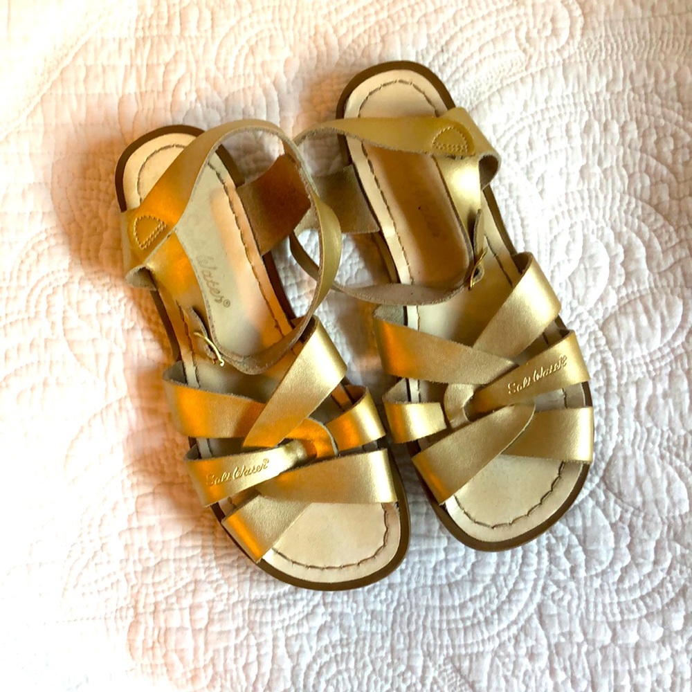 Gold saltwater sandals